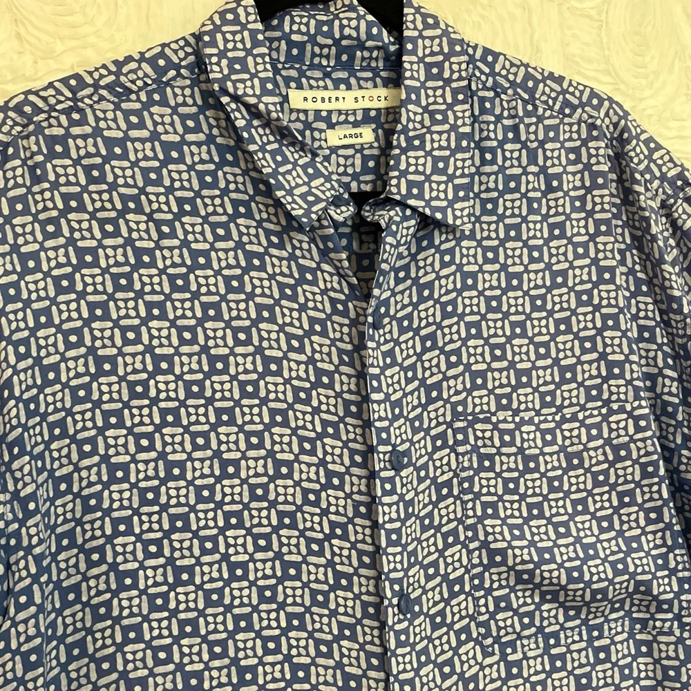Vintage 90s Robert Stock Silk Short Sleeve Cabana Resort Shirt Retro Mens XL
